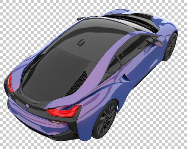 Hyper car on transparent background. 3d rendering - illustration