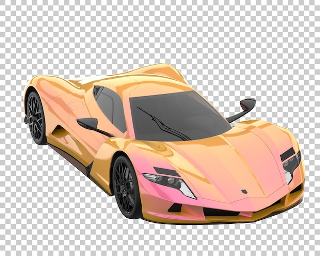 PSD hyper car on transparent background. 3d rendering - illustration