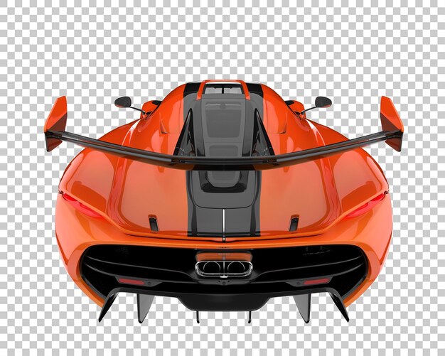 PSD hyper car on transparent background. 3d rendering - illustration