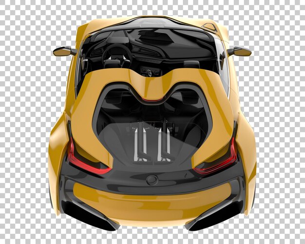 Hyper car on transparent background. 3d rendering - illustration