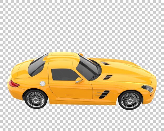 PSD hyper car on transparent background. 3d rendering - illustration