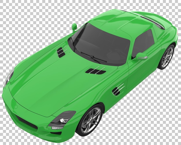 PSD hyper car on transparent background. 3d rendering - illustration