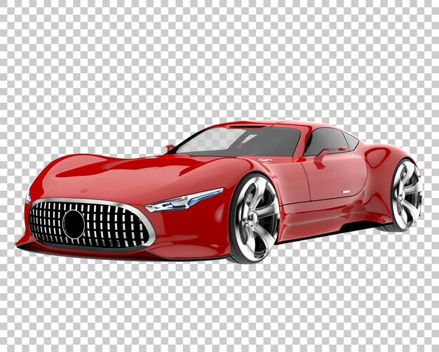 PSD hyper car on transparent background. 3d rendering - illustration