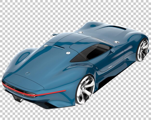 PSD hyper car on transparent background. 3d rendering - illustration