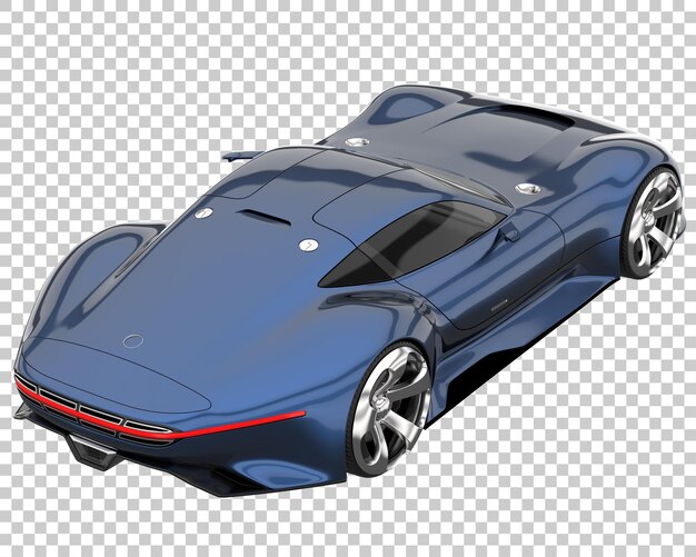 PSD hyper car on transparent background. 3d rendering - illustration