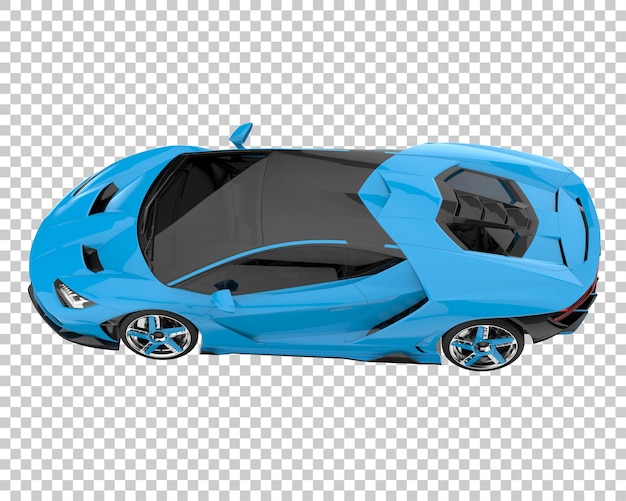 Hyper car on transparent background. 3d rendering - illustration