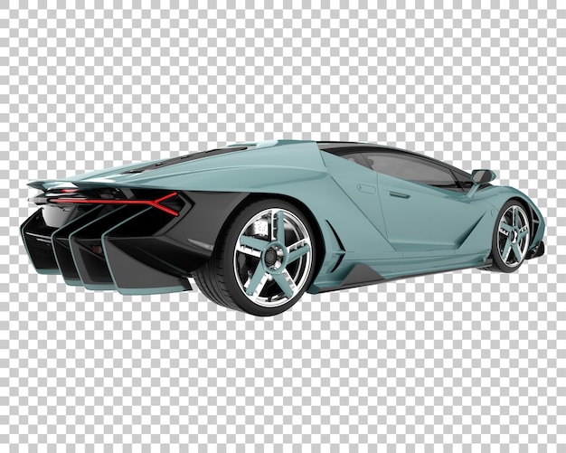 Auto iper su sfondo trasparente. rendering 3d - illustrazione