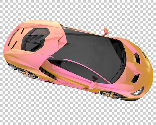 Auto iper su sfondo trasparente. rendering 3d - illustrazione