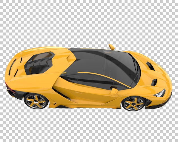 Hyper car on transparent background. 3d rendering - illustration