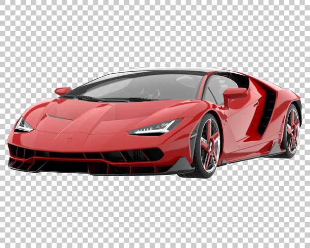 Hyper car on transparent background. 3d rendering - illustration