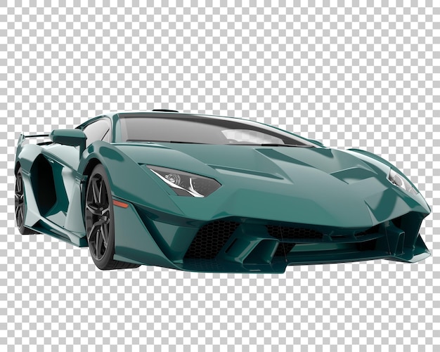 Auto iper su sfondo trasparente. rendering 3d - illustrazione