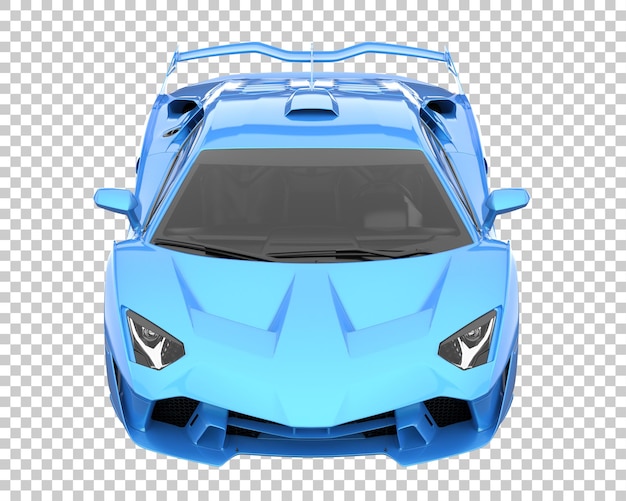 PSD hyper car on transparent background. 3d rendering - illustration