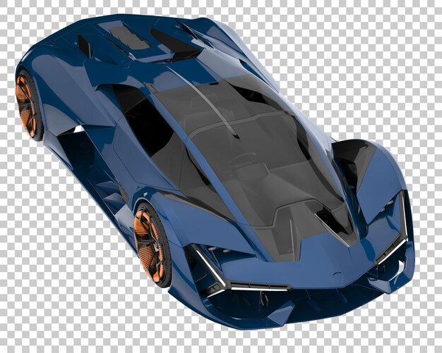 Hyper car on transparent background. 3d rendering - illustration