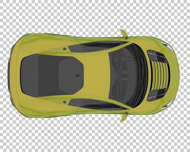 PSD hyper car on transparent background. 3d rendering - illustration