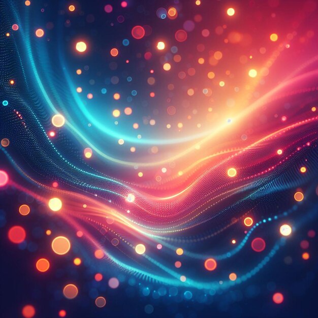 Hyper realisitc colorful vibrant lightspectrum blurry bokeh background wallpaper light effects