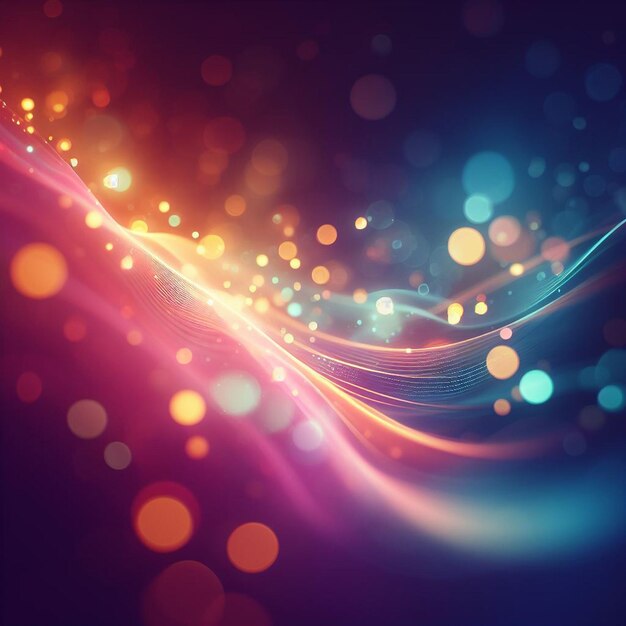 PSD hyper realisitc colorful vibrant lightspectrum blurry bokeh background wallpaper light effects