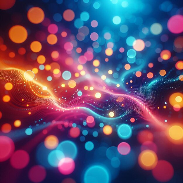 Hyper realisitc colorful vibrant lightspectrum blurry bokeh background wallpaper light effects