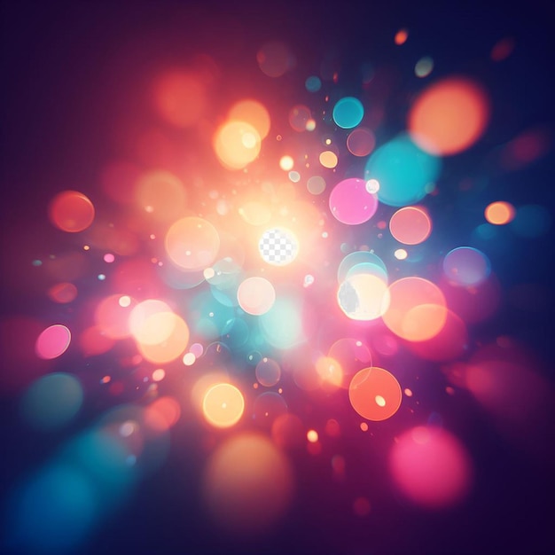 PSD hyper realisitc colorful vibrant lightspectrum blurry bokeh background wallpaper light effects