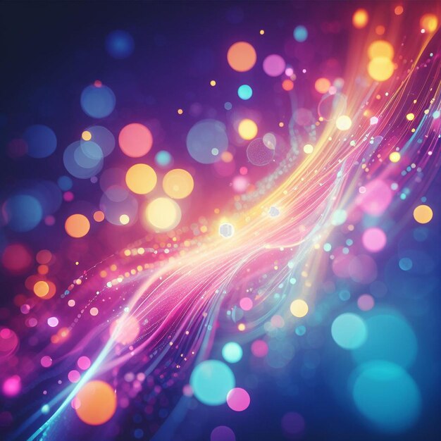 PSD hyper realisitc colorful vibrant lightspectrum blurry bokeh background wallpaper light effects