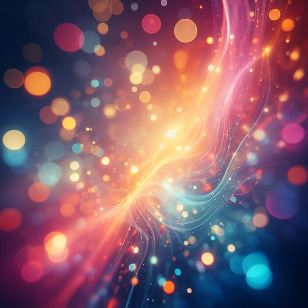 PSD hyper realisitc colorful vibrant lightspectrum blurry bokeh background wallpaper light effects