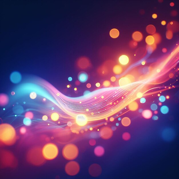 Hyper realisitc colorful vibrant lightspectrum blurry bokeh background wallpaper light effects