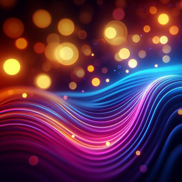 Hyper realisitc colorful vibrant lightspectrum blurry bokeh background wallpaper light effects