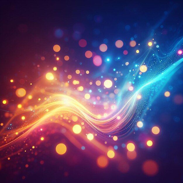 Hyper realisitc colorful vibrant lightspectrum blurry bokeh background wallpaper light effects