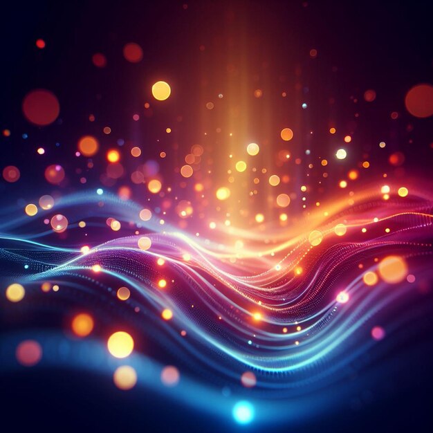 PSD hyper realisitc colorful vibrant lightspectrum blurry bokeh background wallpaper light effects