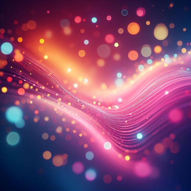 Hyper realisitc colorful vibrant lightspectrum blurry bokeh background wallpaper light effects