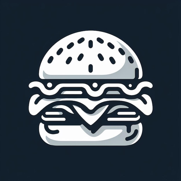 PSD hyper realistic vector art hamburger cheeseburger burger simbolo icona avatar disegno illustrazione