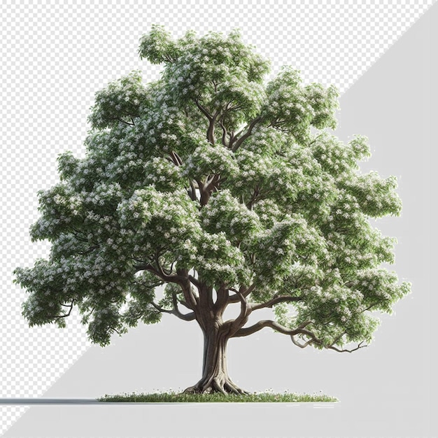 Illustrazione iperrealistica di un progetto vettoriale di sfondo trasparente isolato da un albero