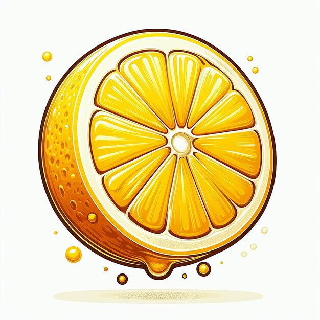 PSD hyper realistic illustration of yellow citrus fruity lemon lime vector art fruit portrait