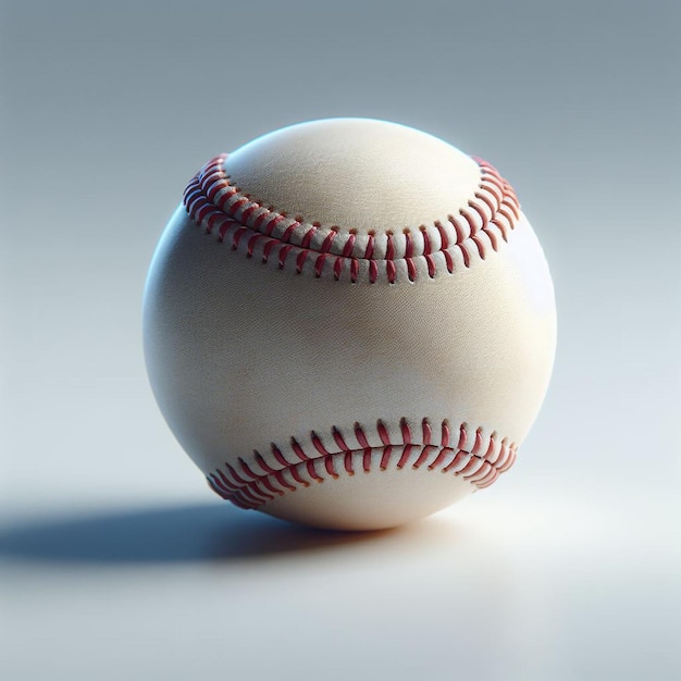 PSD hyper realistic vector art leather used baseball sphere isolated white backdrop