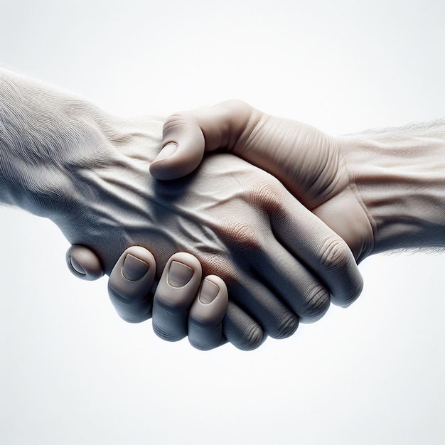 Hyper Realistic Vector Art Trendy golden Handshake success office Business Man CEO negotiation