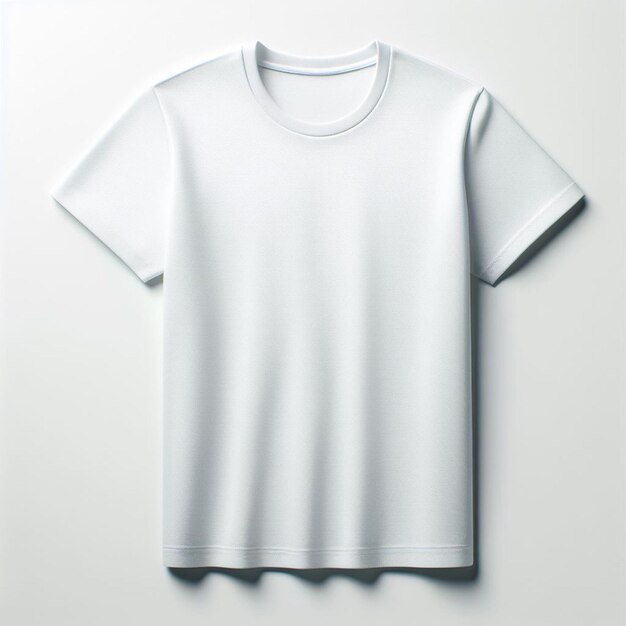 Hyper realistic vector art white fabric vcollar tshirt mockup mock up isolated white backdrop
