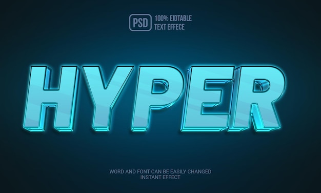 PSD hyper text style effect