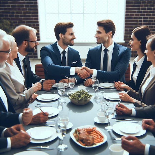 hyperrealistc handshake isolated on transparent background