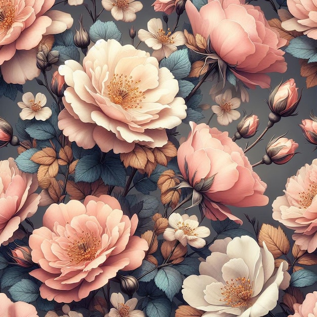 PSD Гиперреалистический букет красочных роз цветочный иллюстрационный дизайн изолированный прозрачный фон