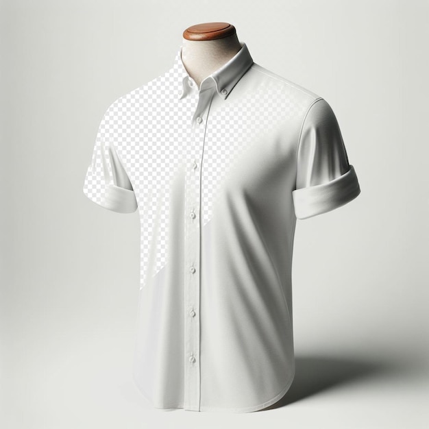 Iperrealista classica camicia bianca nera abito su misura isolato modello di sfondo trasparente