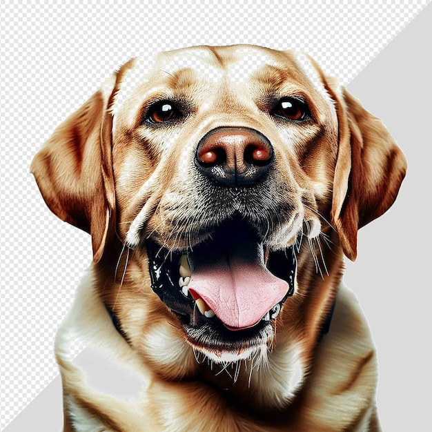 PSD ハイパーリアルな可愛い動物 ペット 犬 肖像画 隔離された透明な背景