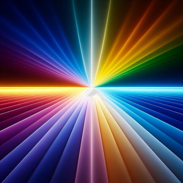 PSD hyperrealistic holographic prismatic rainbow colors light spectrum beam background backdrop