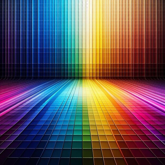 Colori dell'arcobaleno prismatici olografici iperrealistici spettro di luce fascio di sfondo