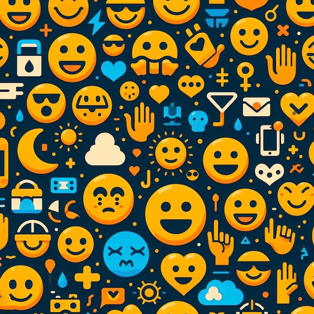 PSD modello iperrealistico di emoticon sorridente emoji avatar design fantasioso consistenza di tessuto senza cuciture