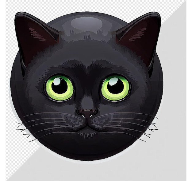 PSD hyperrealistic vector art illustration purring meowing cute cat pet isolated transparent background