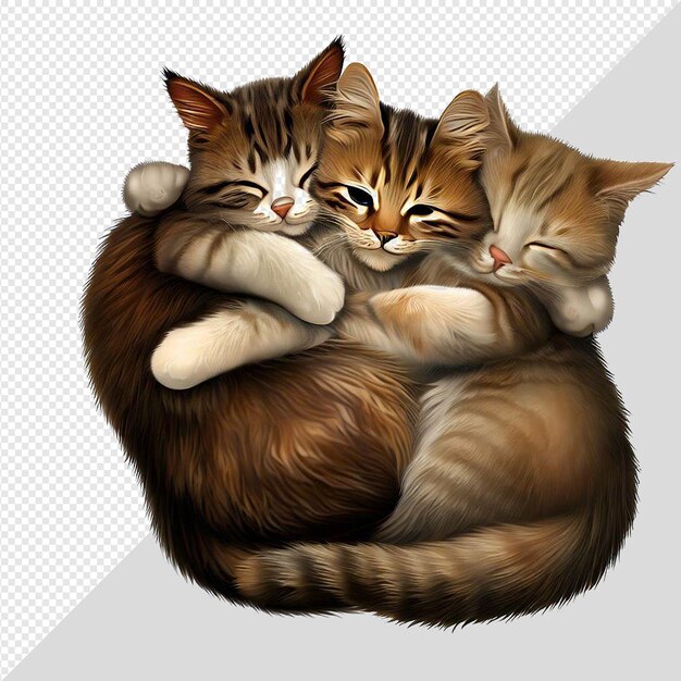Illustrazione vettoriale iperrealistica furrando miagolare gatto carino animale domestico isolato sfondo trasparente