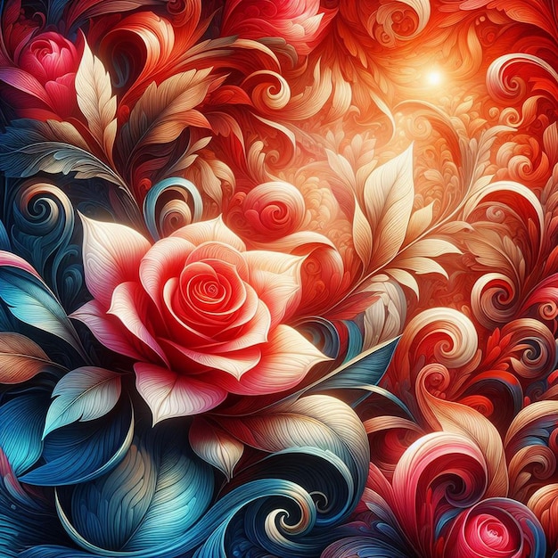 PSD hyperrealistisch boeket van kleurrijke rozen bloemillustratie ontwerp geïsoleerde transparante achtergrond