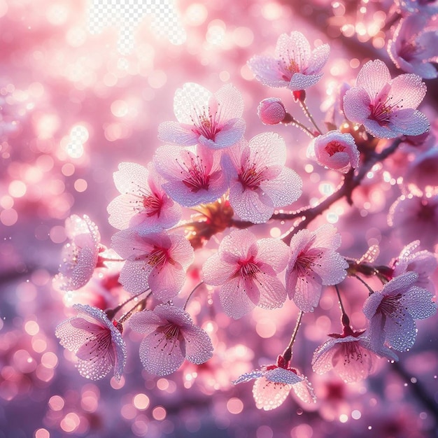 PSD hyperrealistische japanse sakura kersenbloesems voorjaarsfestival achtergrond poster natuur foto