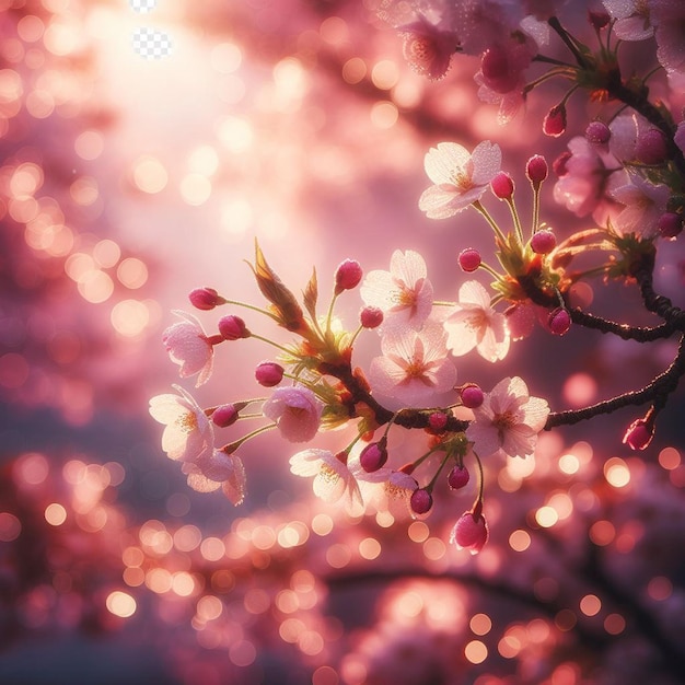 Hyperrealistische japanse sakura kersenbloesems voorjaarsfestival achtergrond poster natuur foto