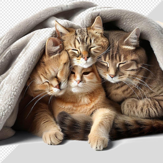PSD hyperrealistische vectorkunst illustratie spinnen miauwen schattige katte huisdier geïsoleerde transparante achtergrond