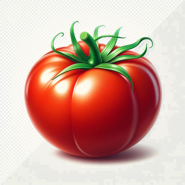 Hyperrealistische vectorkunst illustratie van rode smakelijke groente tomaten geïsoleerde doorzichtige achtergrond